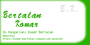 bertalan komar business card